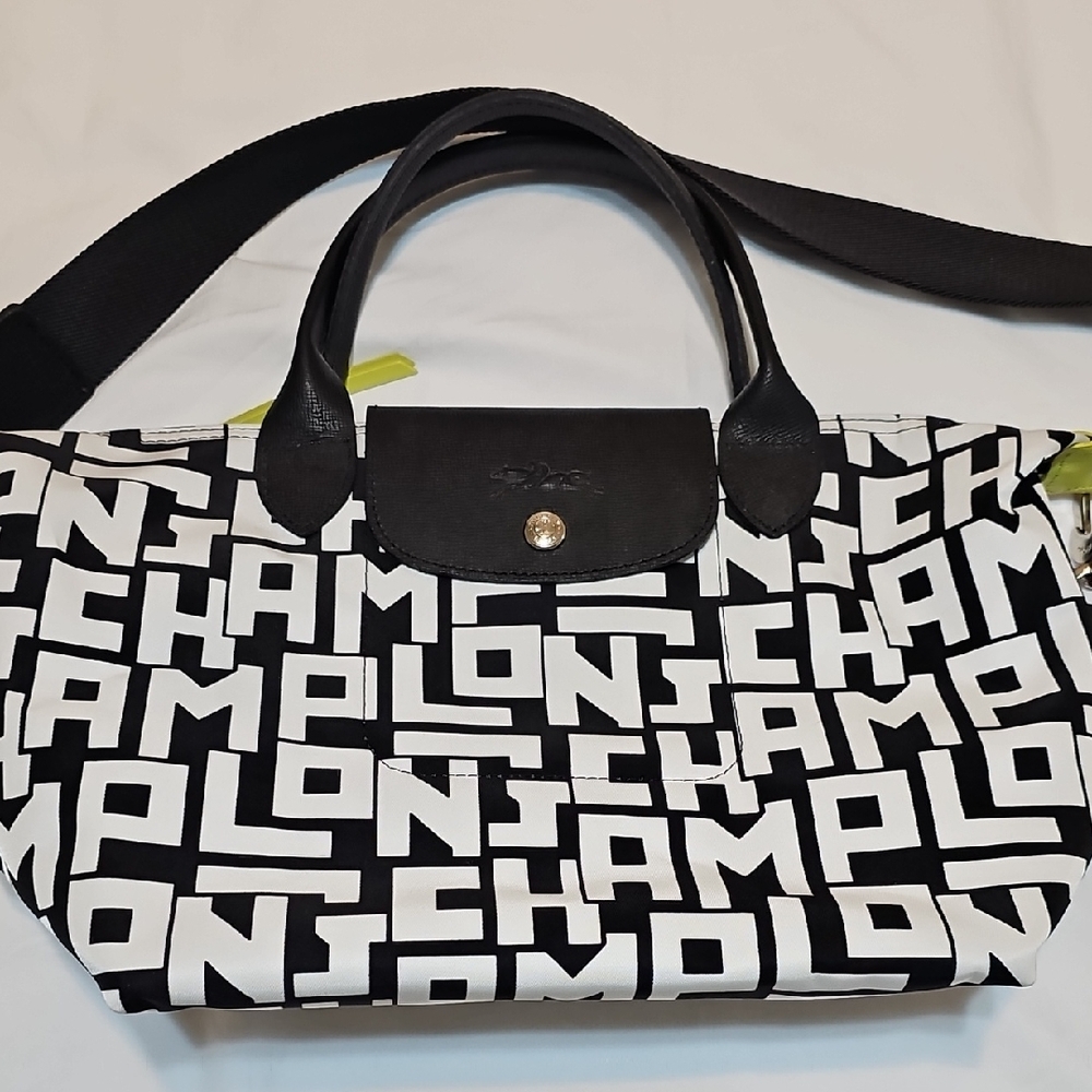 Longchamp Le Pliage Neo LPG Black White Small